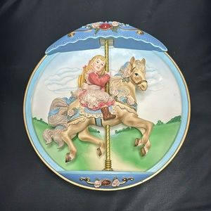 Bradford Exchange 1994 Carousel Daydreams Swept Away Musical Collector’s Plate